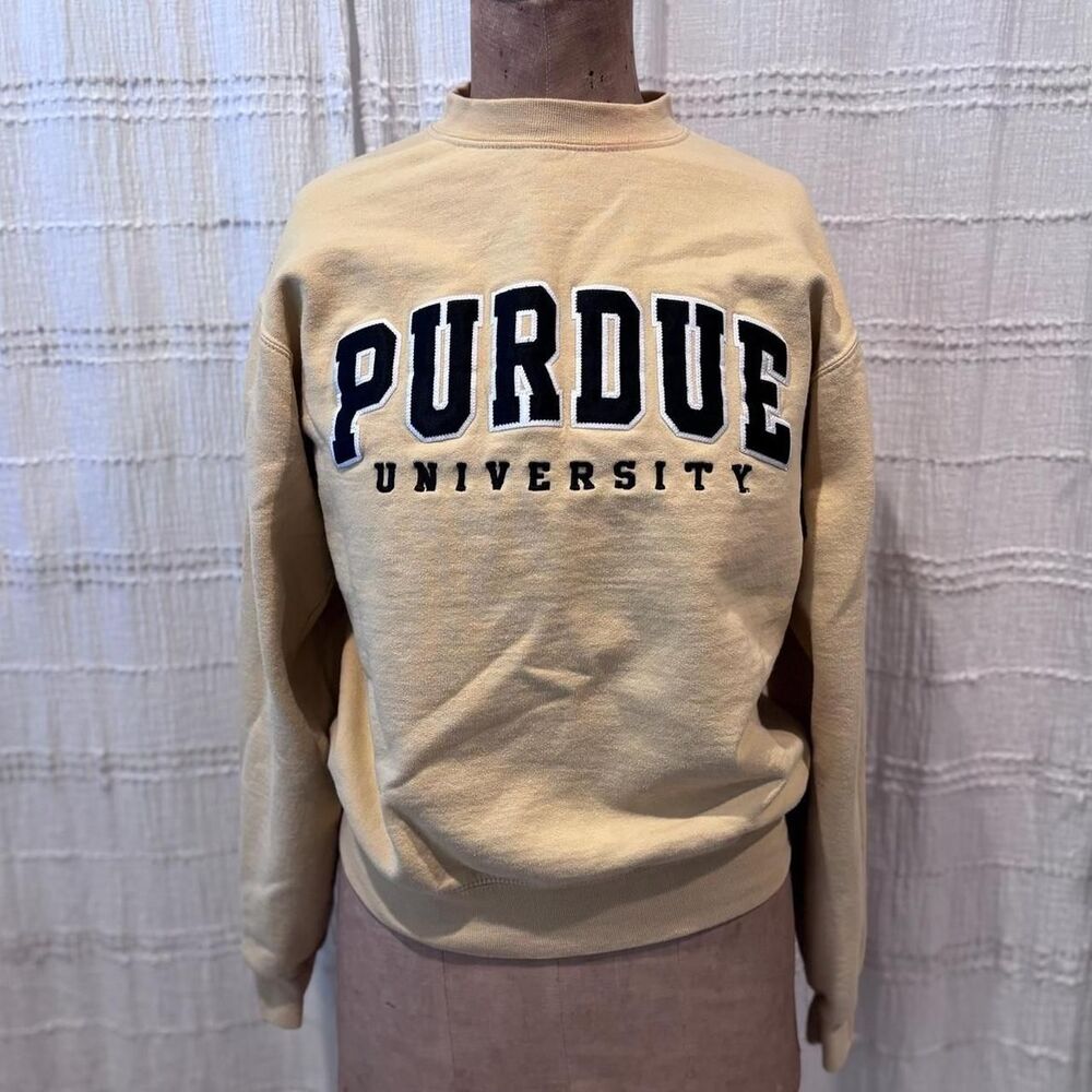 Champion Women's Yellow and Tan Sweatshirt